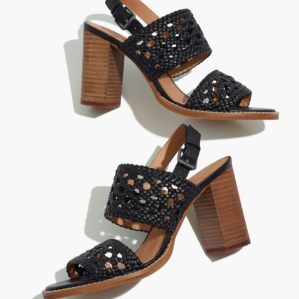 MADEWELL $158 The Basketweave High-Heel Sandal Size 8 - Picture 2 of 7